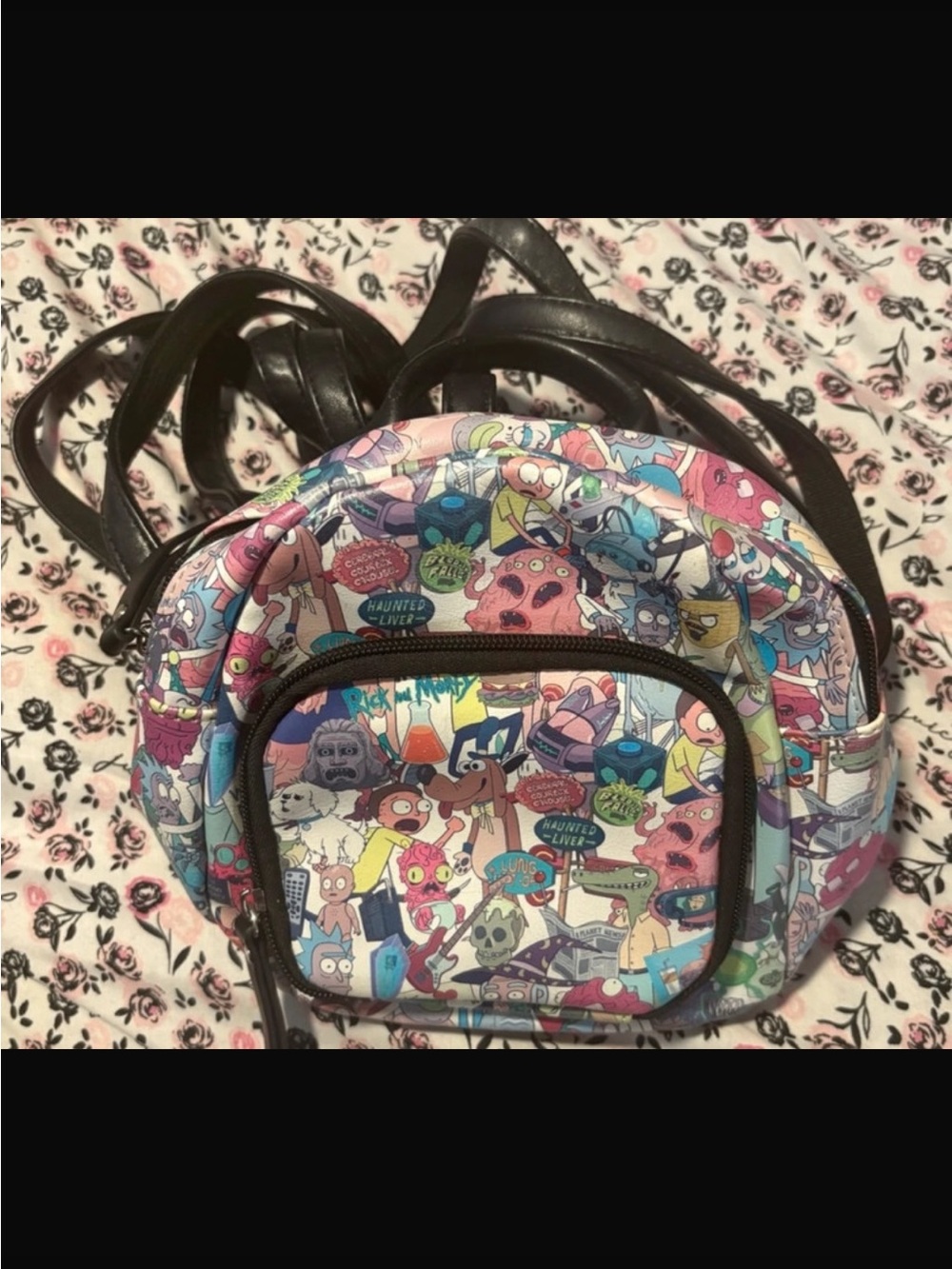 Multicolor Cartoon Print Mini Backpack